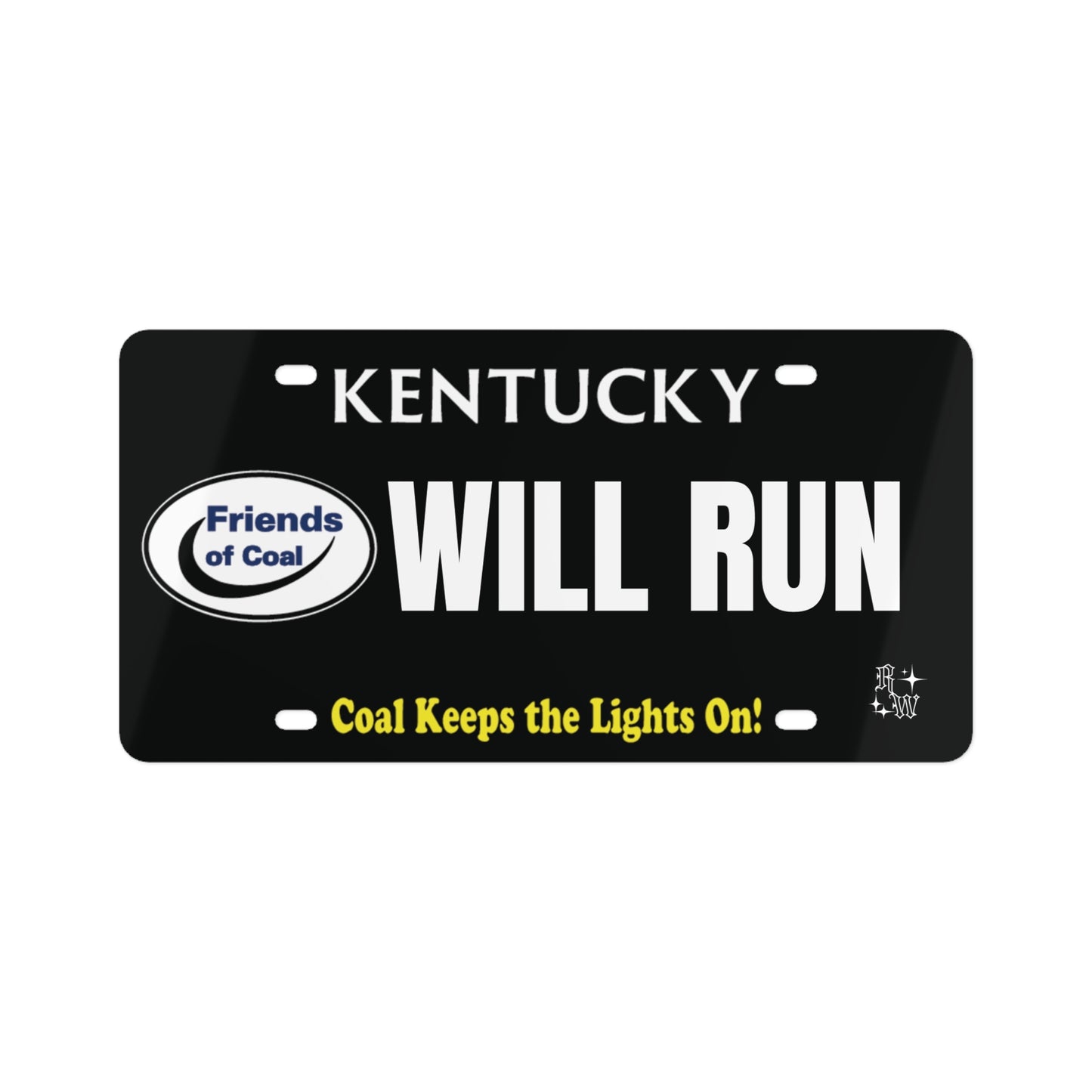 "WILL RUN" Raised Wrong Garage Official Affiliate Plate