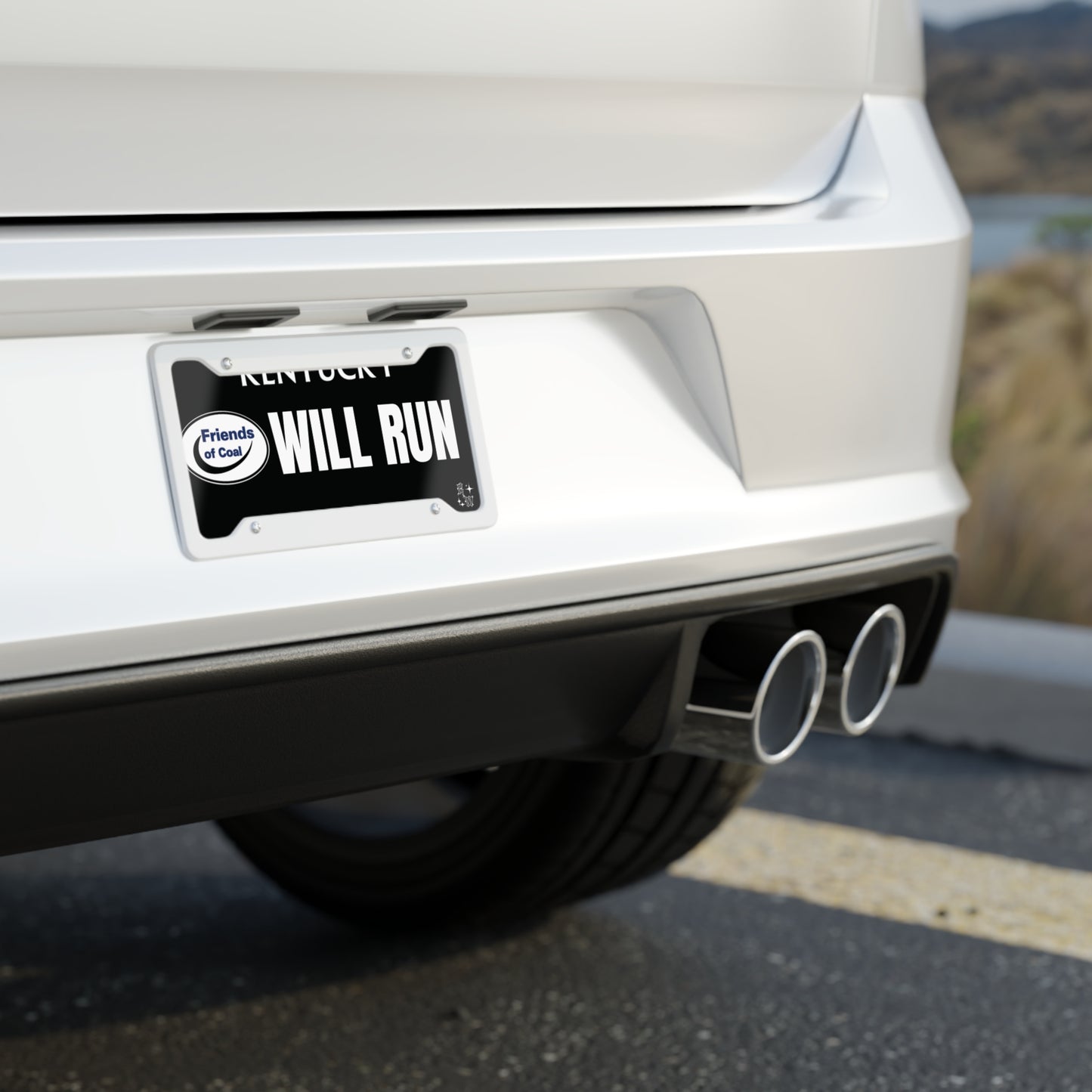 "WILL RUN" Raised Wrong Garage Official Affiliate Plate
