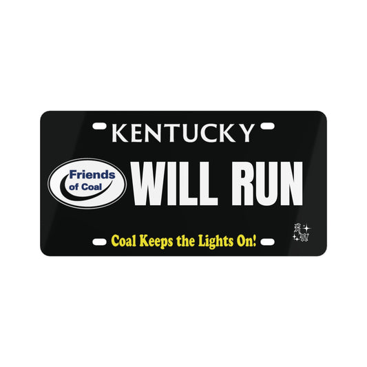 "WILL RUN" Raised Wrong Garage Official Affiliate Plate